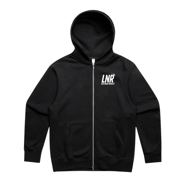 Royalty Never Sleeps Zipped Hoodie - Black